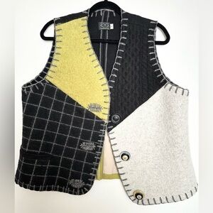 Vintage baabaazuzu vest women’s size large wool patchwork lagenlook artsy